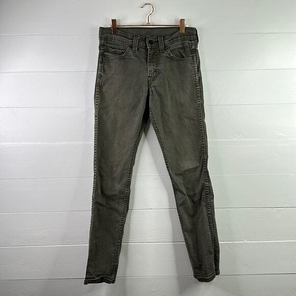 LEVI'S 511 Gray Green Cotton Denim Jeans Straight Leg Pants Size 29 x 32 - Picture 1 of 10